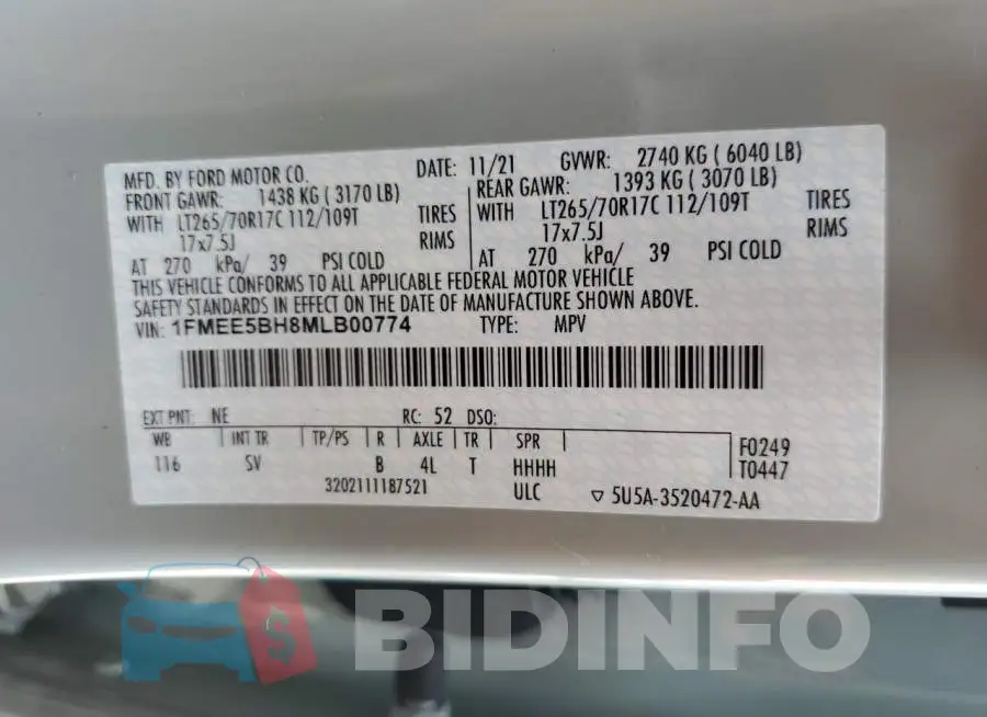 1FMEE5BH8MLB00774 Photo# 10