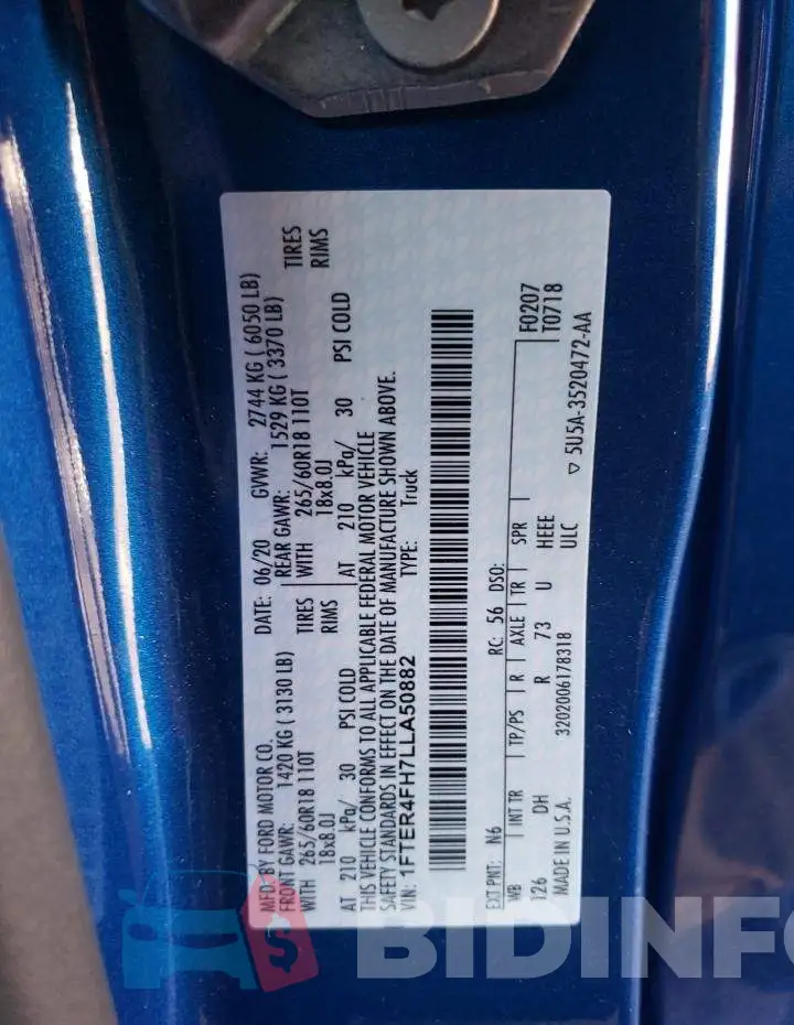 1FTER4FH7LLA50882 Photo# 10