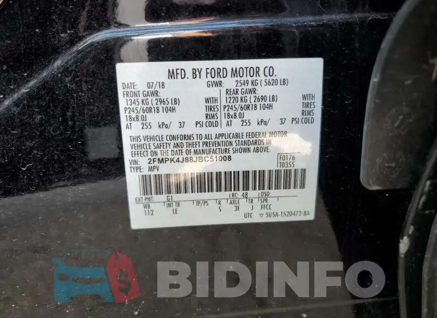 2FMPK4J88JBC51008 Photo# 10