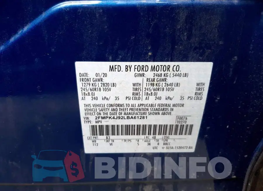2FMPK4J92LBA61281 Photo# 10