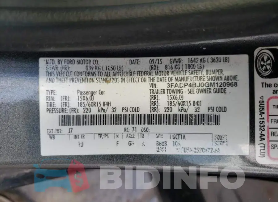 3FADP4BJ0GM120968 Photo# 10