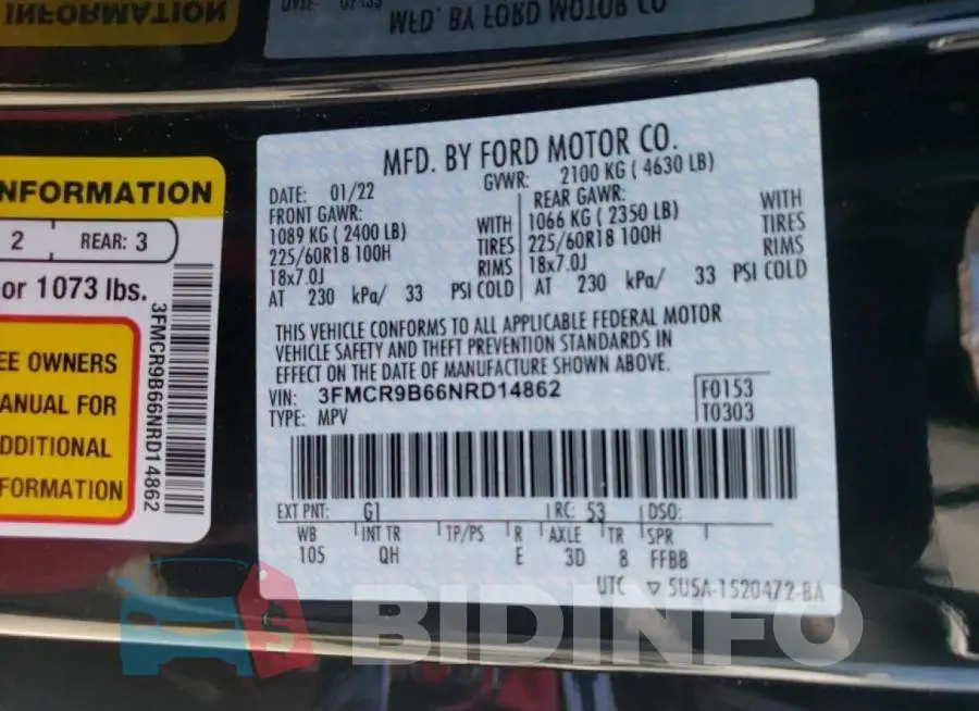 3FMCR9B66NRD14862 Photo# 10