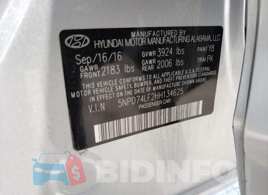5NPD74LF2HH134625 Photo# 10