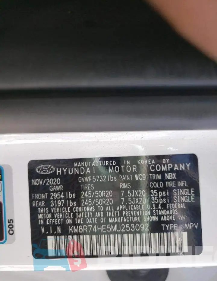 KM8R74HE5MU253092 Photo# 10