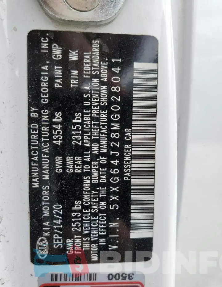 5XXG64J28MG028041 Photo# 10