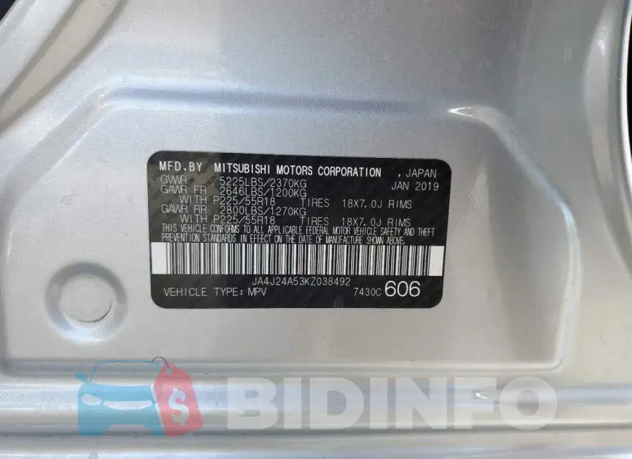 JA4J24A53KZ038492 Photo# 10