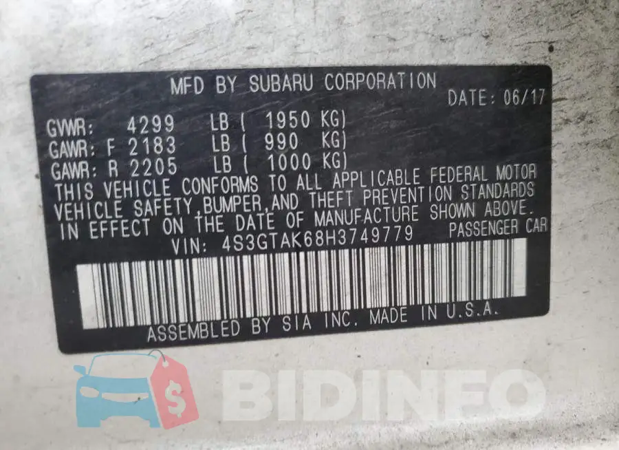 4S3GTAK68H3749779 Photo# 10
