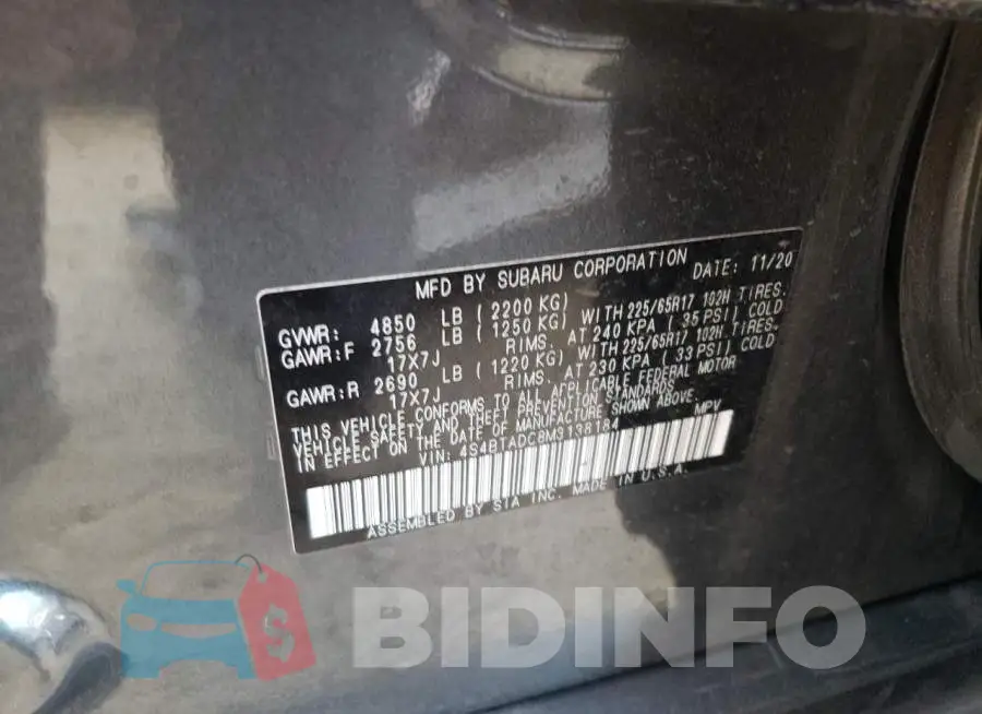 4S4BTADC8M3138184 Photo# 10