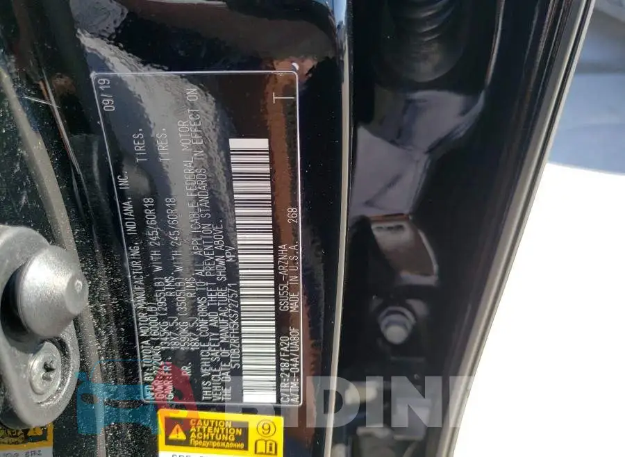 5TDBZRFH5KS727571 Photo# 10
