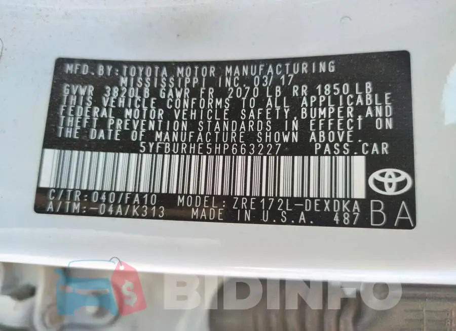 5YFBURHE5HP663227 Photo# 10