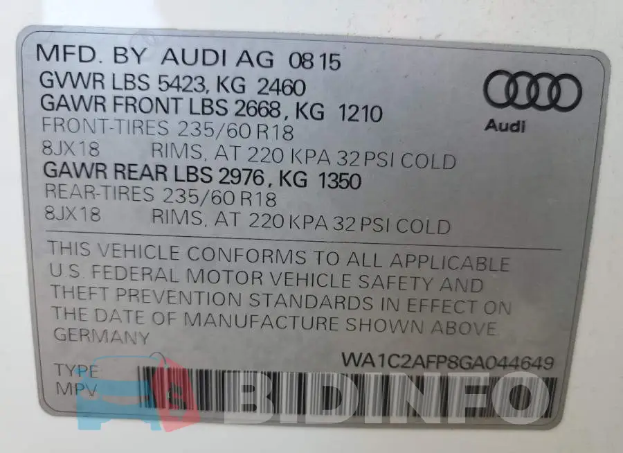 WA1C2AFP8GA044649 Photo# 10