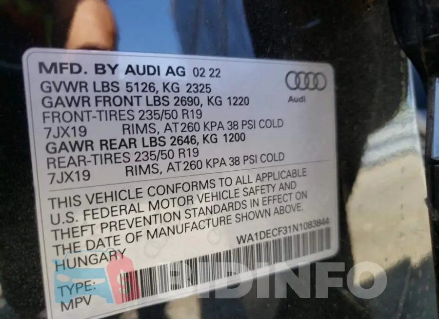 WA1DECF31N1083844 Photo# 10