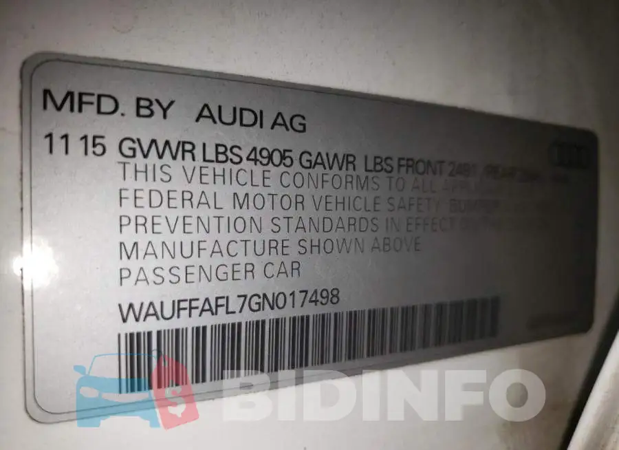 WAUFFAFL7GN017498 Photo# 10