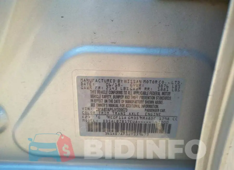 3N1AB7AP5JY339673 Photo# 10