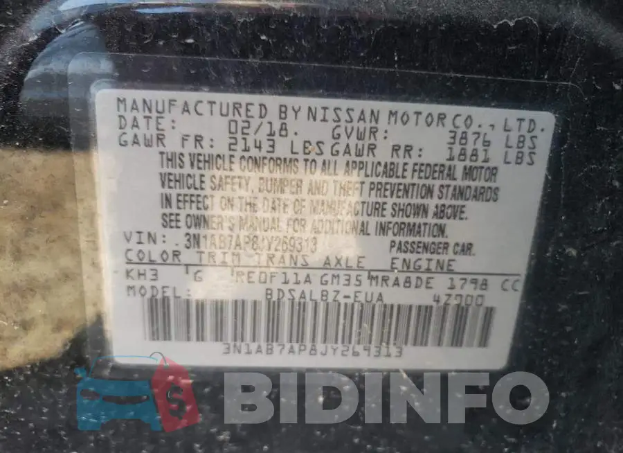 3N1AB7AP8JY269313 Photo# 10