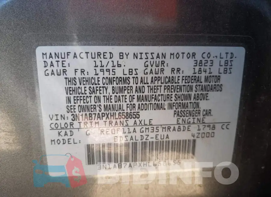 3N1AB7APXHL658655 Photo# 10