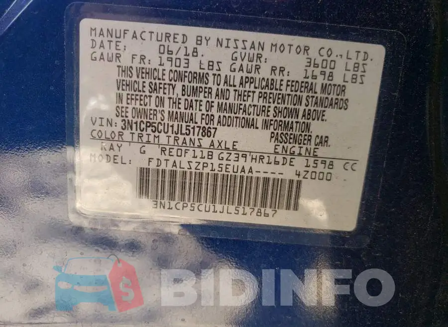 3N1CP5CU1JL517867 Photo# 10