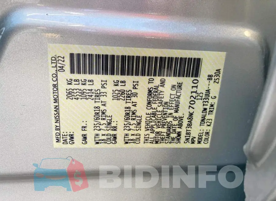 5N1BT3BA8NC702110 Photo# 10