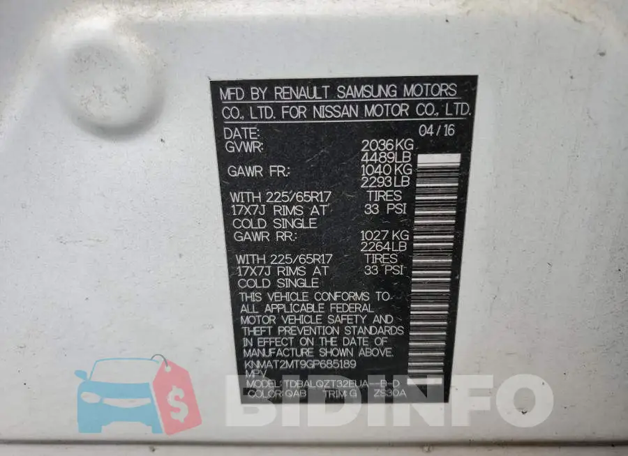 KNMAT2MT9GP685189 Photo# 10