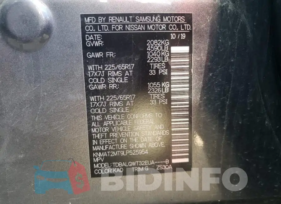 KNMAT2MT9LP525954 Photo# 10