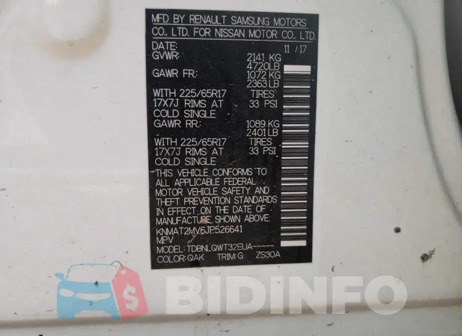 KNMAT2MV6JP526641 Photo# 10