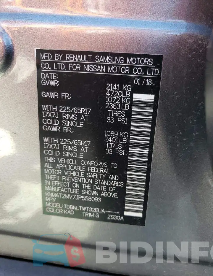 KNMAT2MV7JP558093 Photo# 10