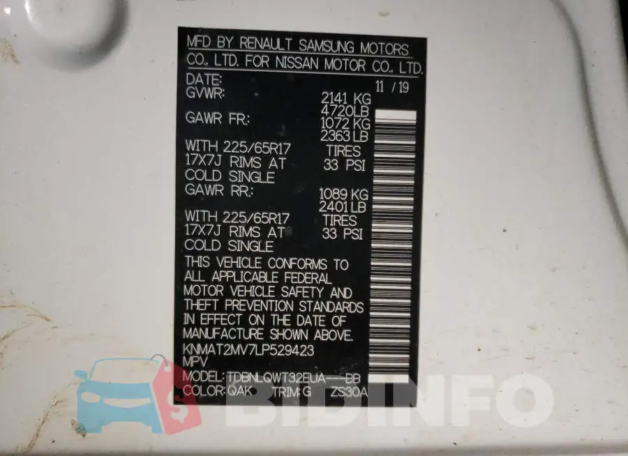 KNMAT2MV7LP529423 Photo# 10