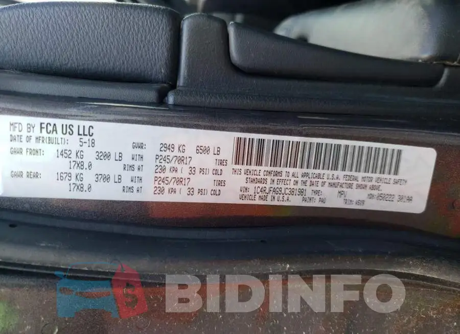 1C4RJFAG9JC381981 Photo# 10