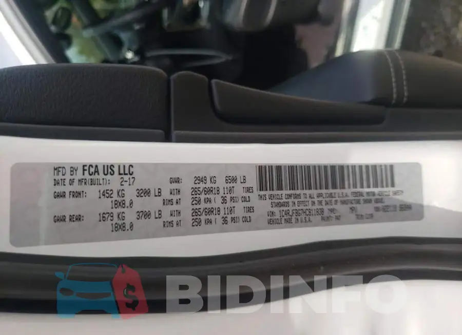 1C4RJFBG7HC811838 Photo# 10