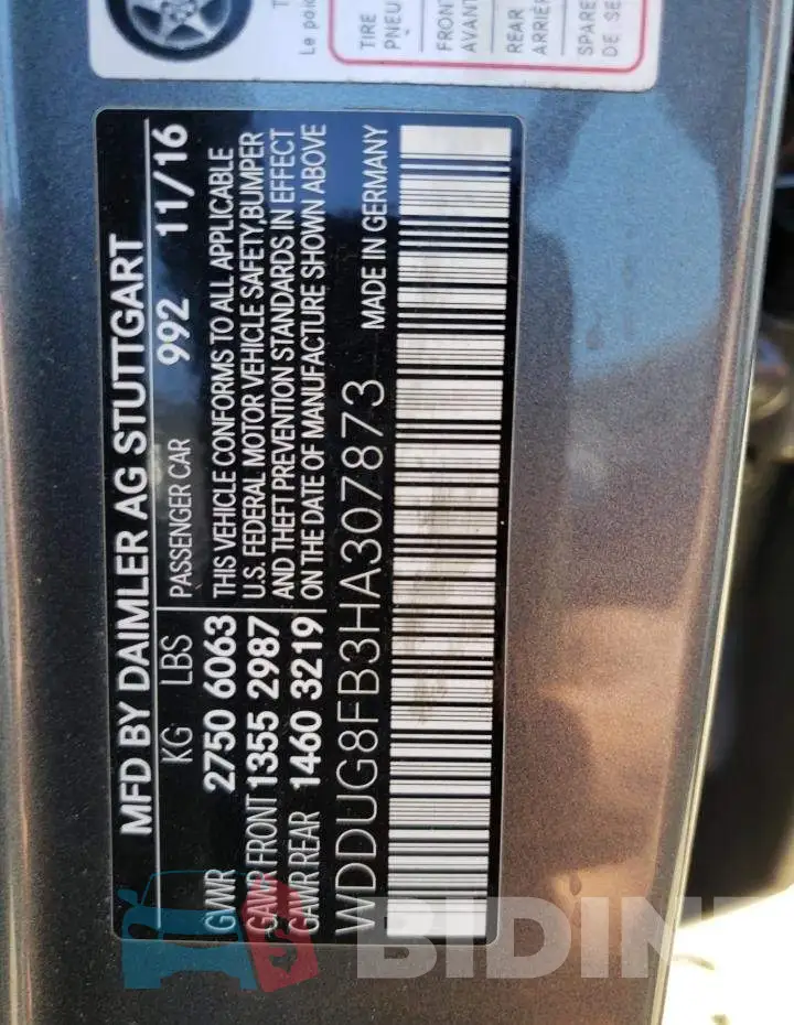 WDDUG8FB3HA307873 Photo# 10
