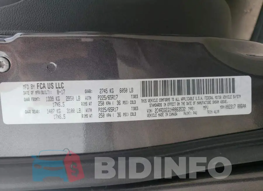 2C4RDGEG1HR863532 Photo# 10