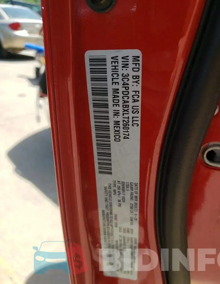 3C4PDCABXLT260174 Photo# 10