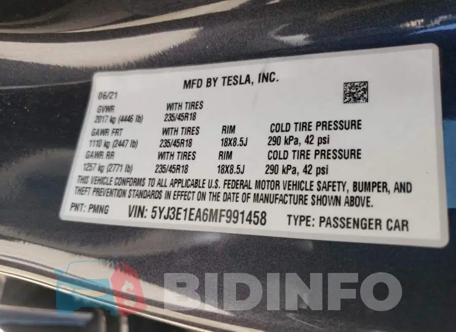 5YJ3E1EA6MF991458 Photo# 10