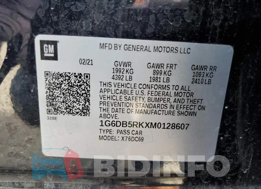 1G6DB5RKXM0128607 Photo# 10