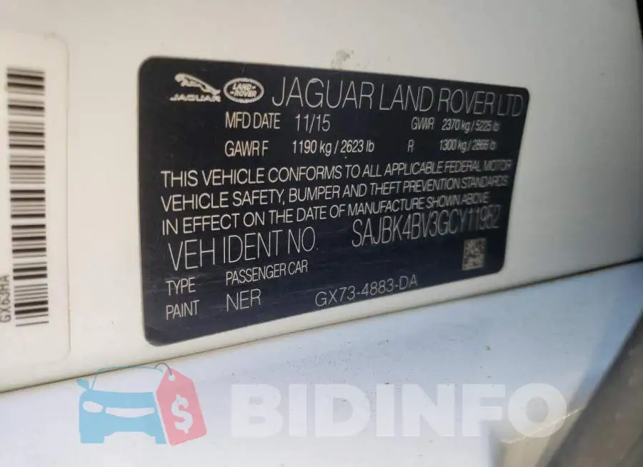 SAJBK4BV3GCY11952 Photo# 10