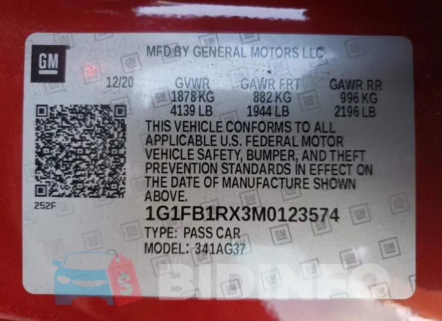 1G1FB1RX3M0123574 Photo# 10