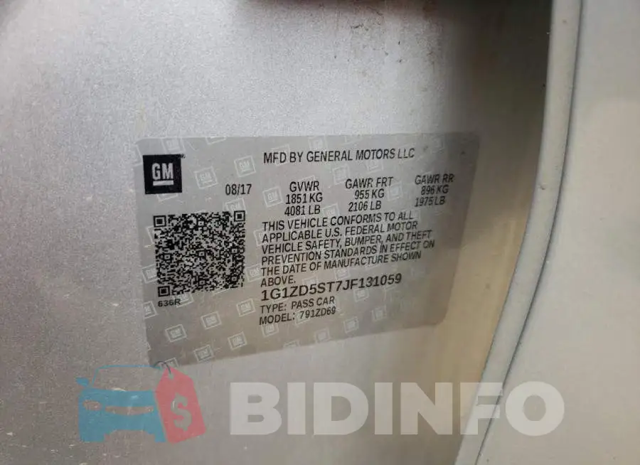 1G1ZD5ST7JF131059 Photo# 10