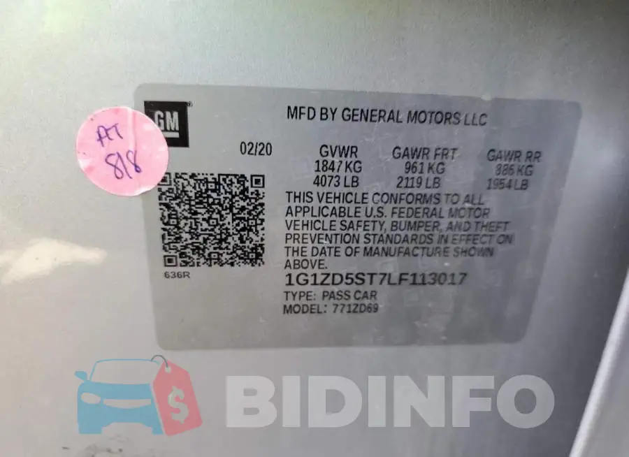 1G1ZD5ST7LF113017 Photo# 10