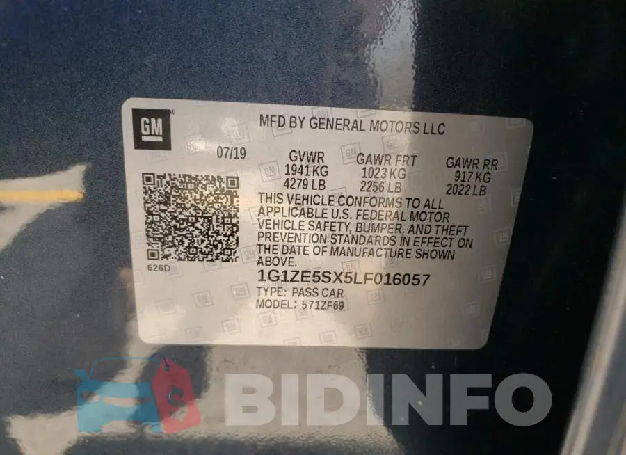 1G1ZE5SX5LF016057 Photo# 10