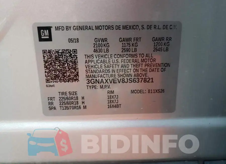 3GNAXVEV8JS637821 Photo# 10