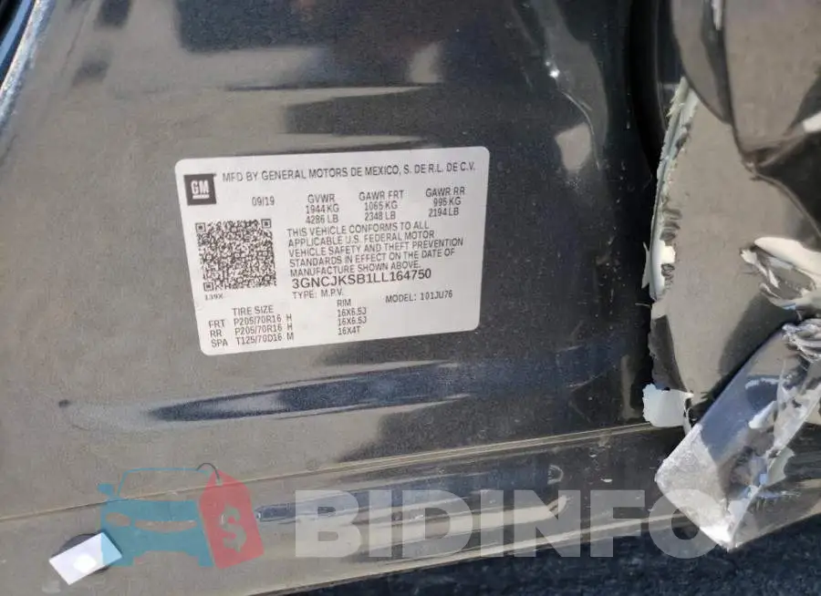 3GNCJKSB1LL164750 Photo# 10