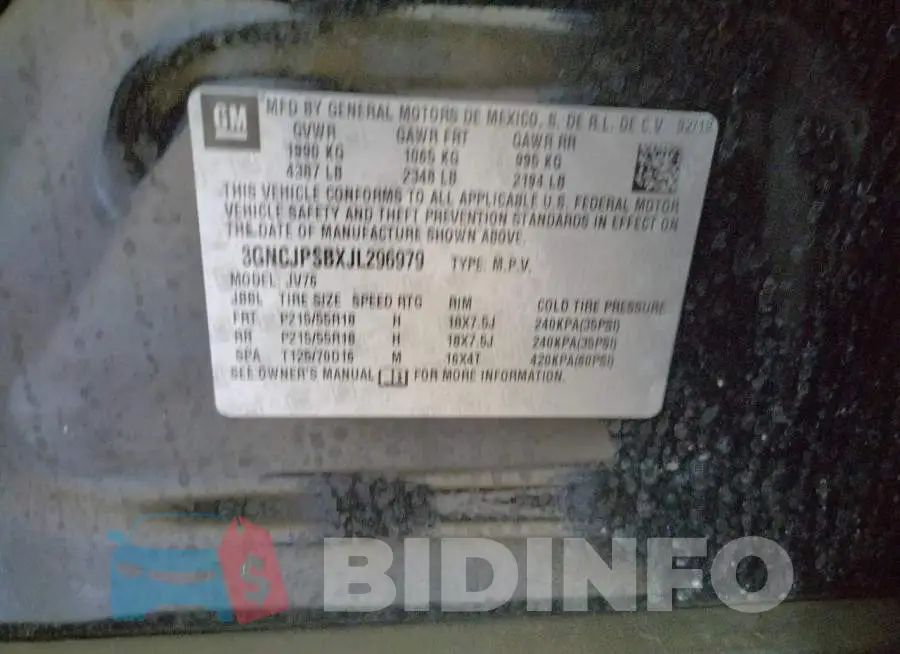 3GNCJPSBXJL296979 Photo# 10
