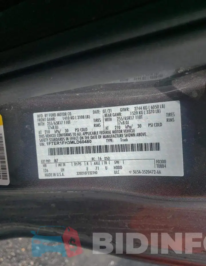 1FTER1FH3MLD60480 Photo# 10