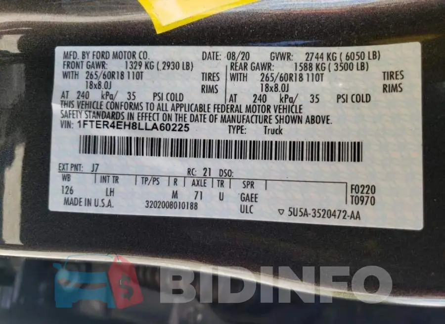 1FTER4EH8LLA60225 Photo# 10