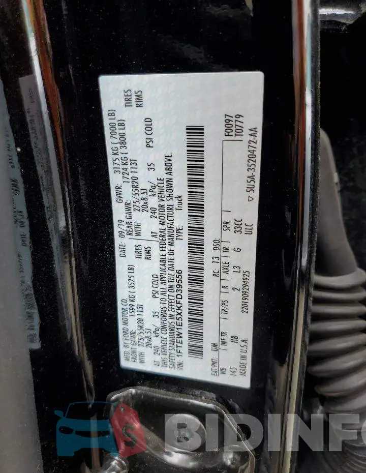 1FTEW1E5XKFD39556 Photo# 10