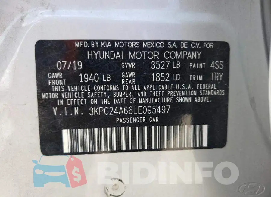 3KPC24A66LE095497 Photo# 10