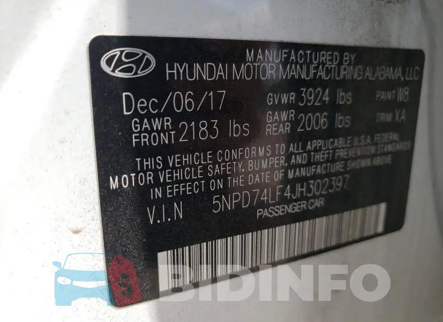 5NPD74LF4JH302397 Photo# 10