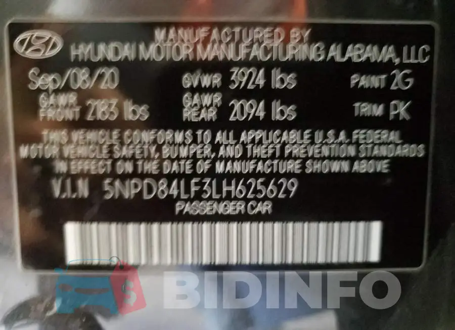 5NPD84LF3LH625629 Photo# 10