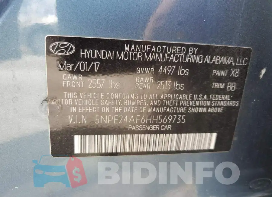 5NPE24AF6HH569735 Photo# 10