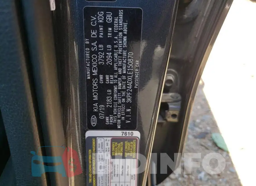 3KPF24ADXLE150870 Photo# 10